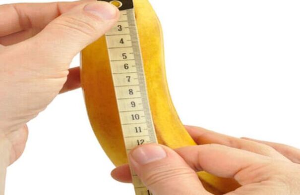 penis measurement before enlargement using the example of a banana